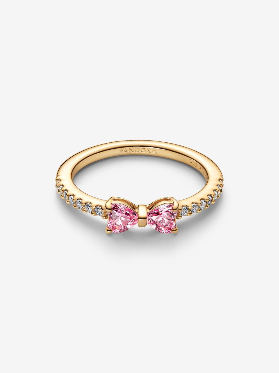 | LIMITED EDITION | Sparkling Pink Bow Ring
14k gold plating