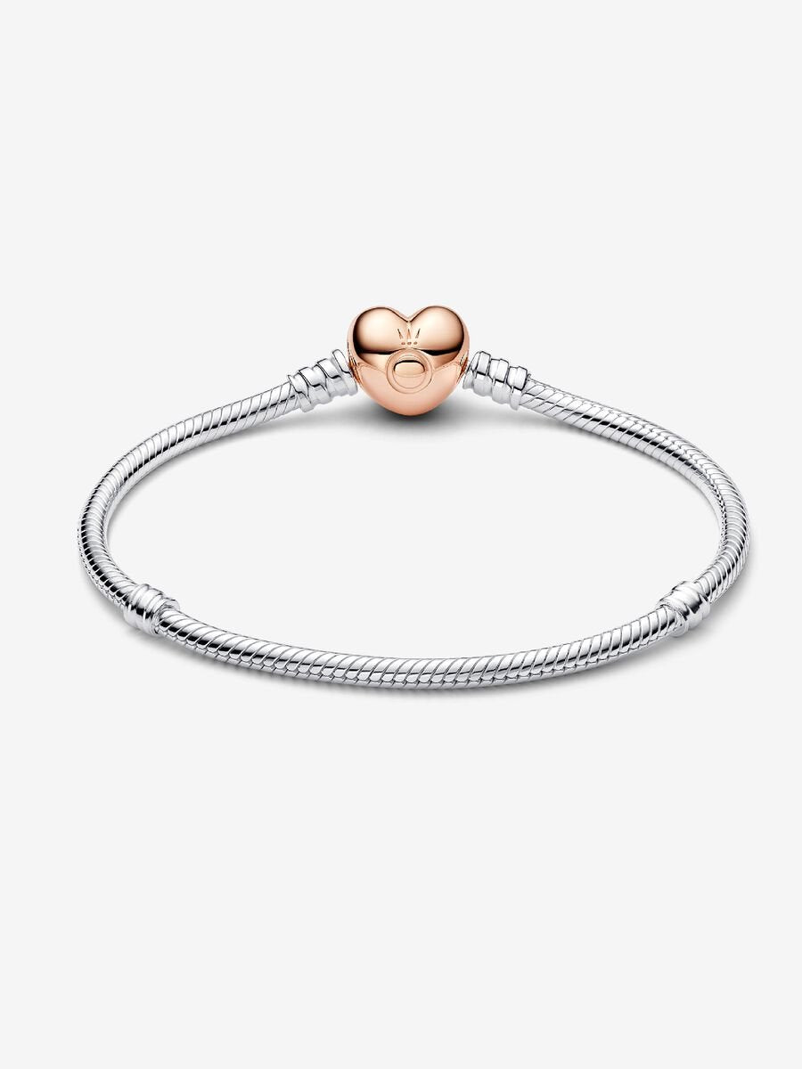 Moments Heart & Snake Chain Bracelet