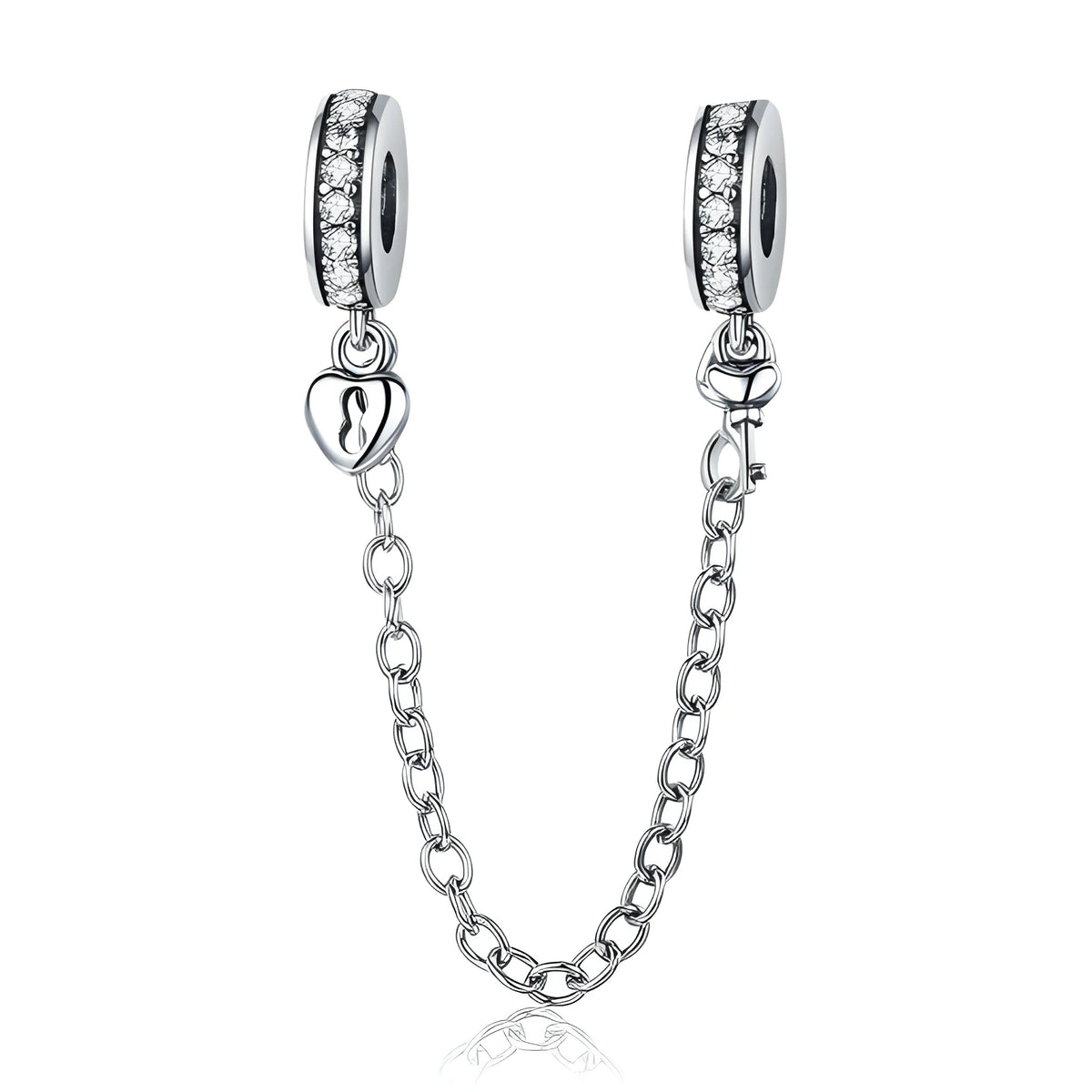 Heart Lock & Key Safety Chain