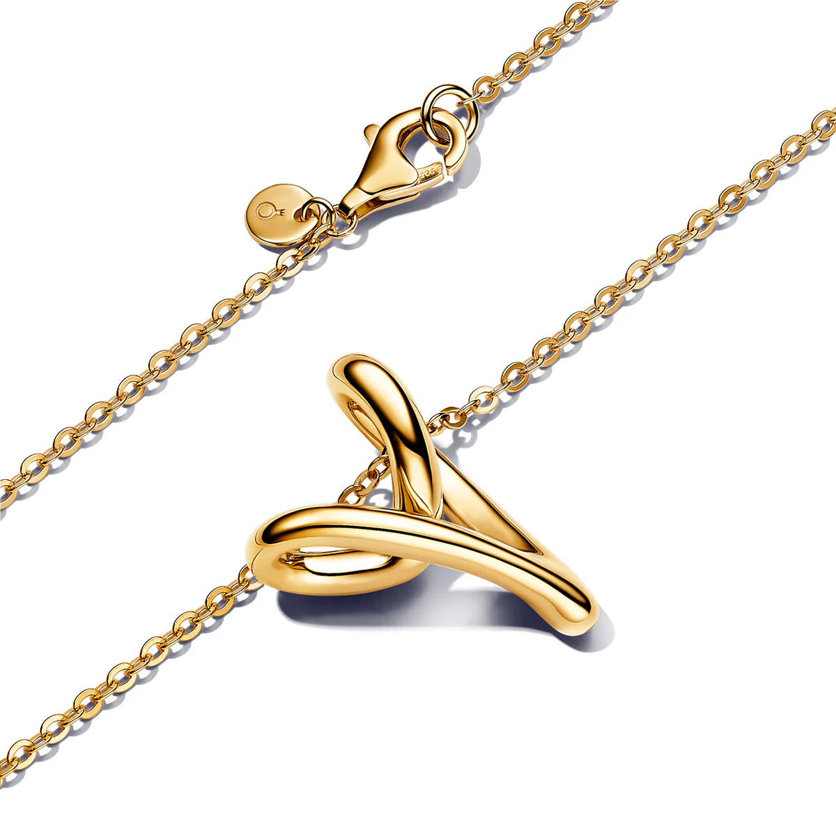 Organically Shaped Heart Pendant Necklace
14k gold plating