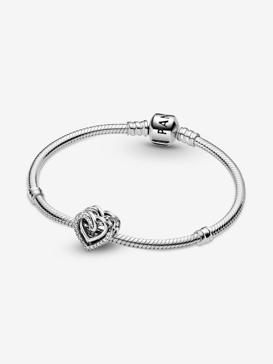 Sparkling Entwined Hearts Charm