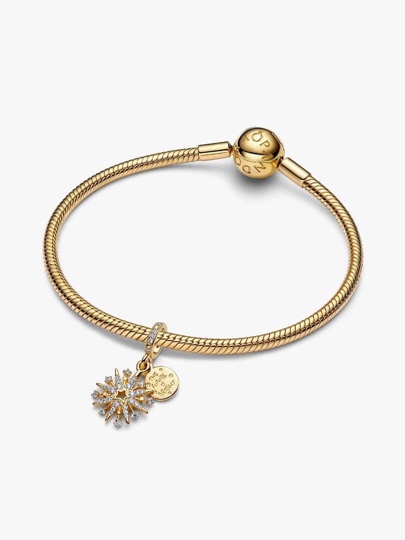Sparkling Firework Double Dangle Charm
14k gold plating