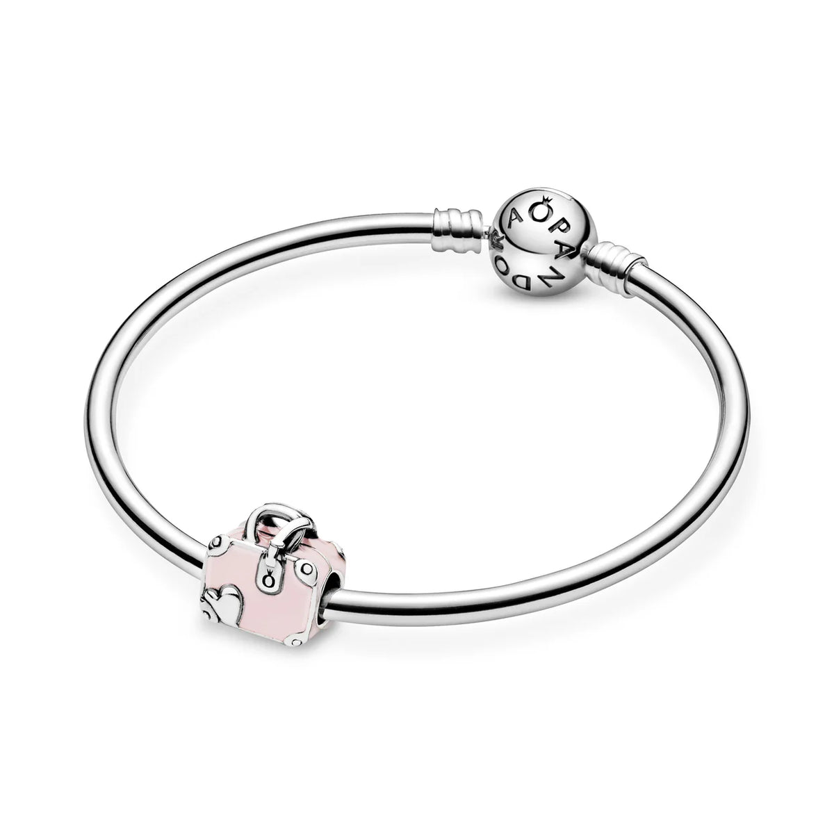Suitcase Silver Charm