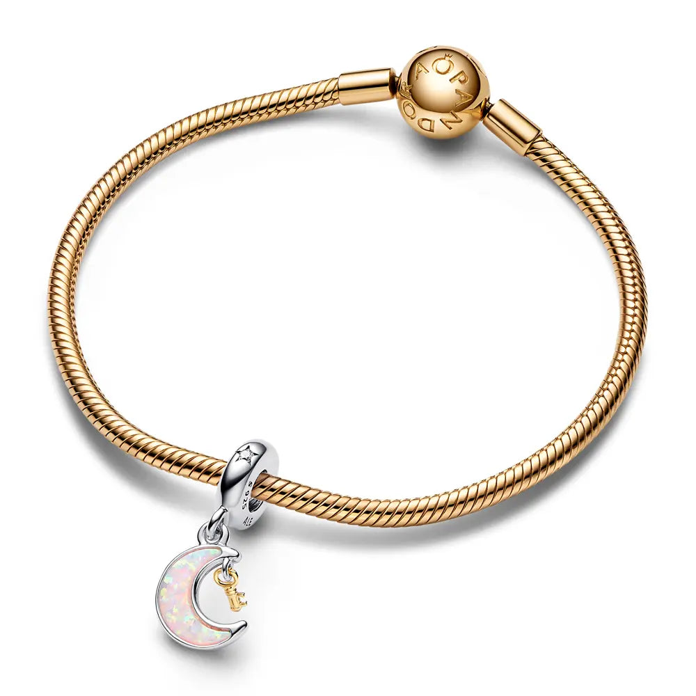sparkling crescent moon charm
