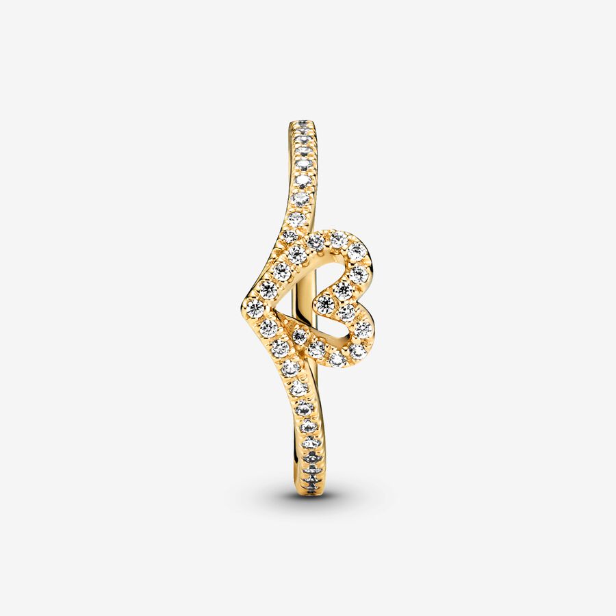 Pandora Timeless Wish Sparkling Heart Ring
14k gold plating