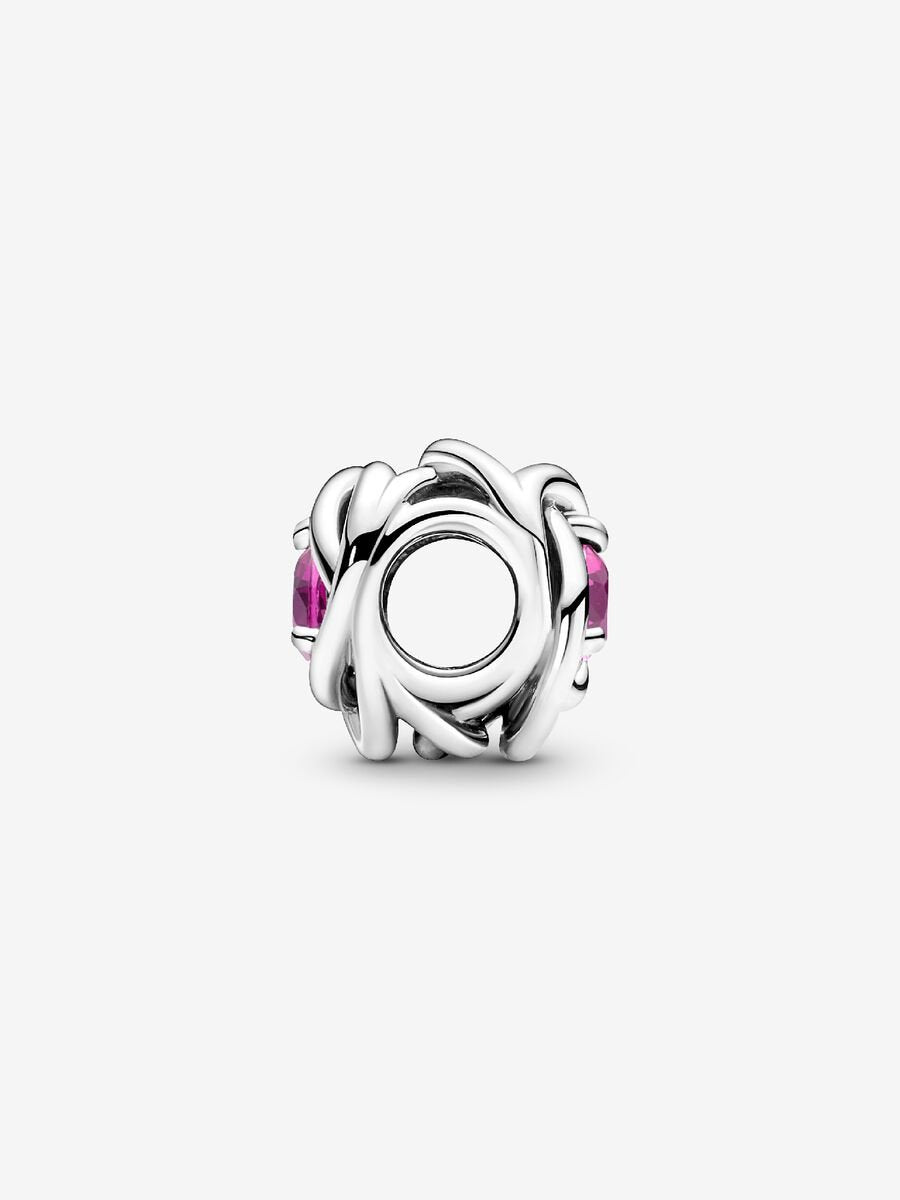 October Birthstone Eternity Circle Charm
Sterling silver