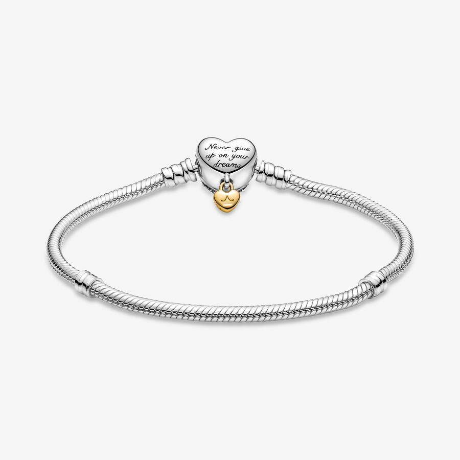Disney Princess Pandora Moments Heart Snake Chain Bracelet