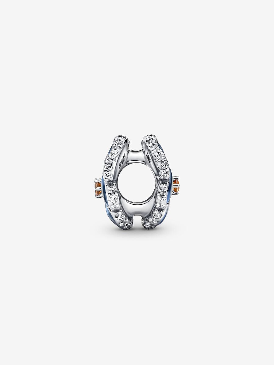 Blue Pansy Flower Charm