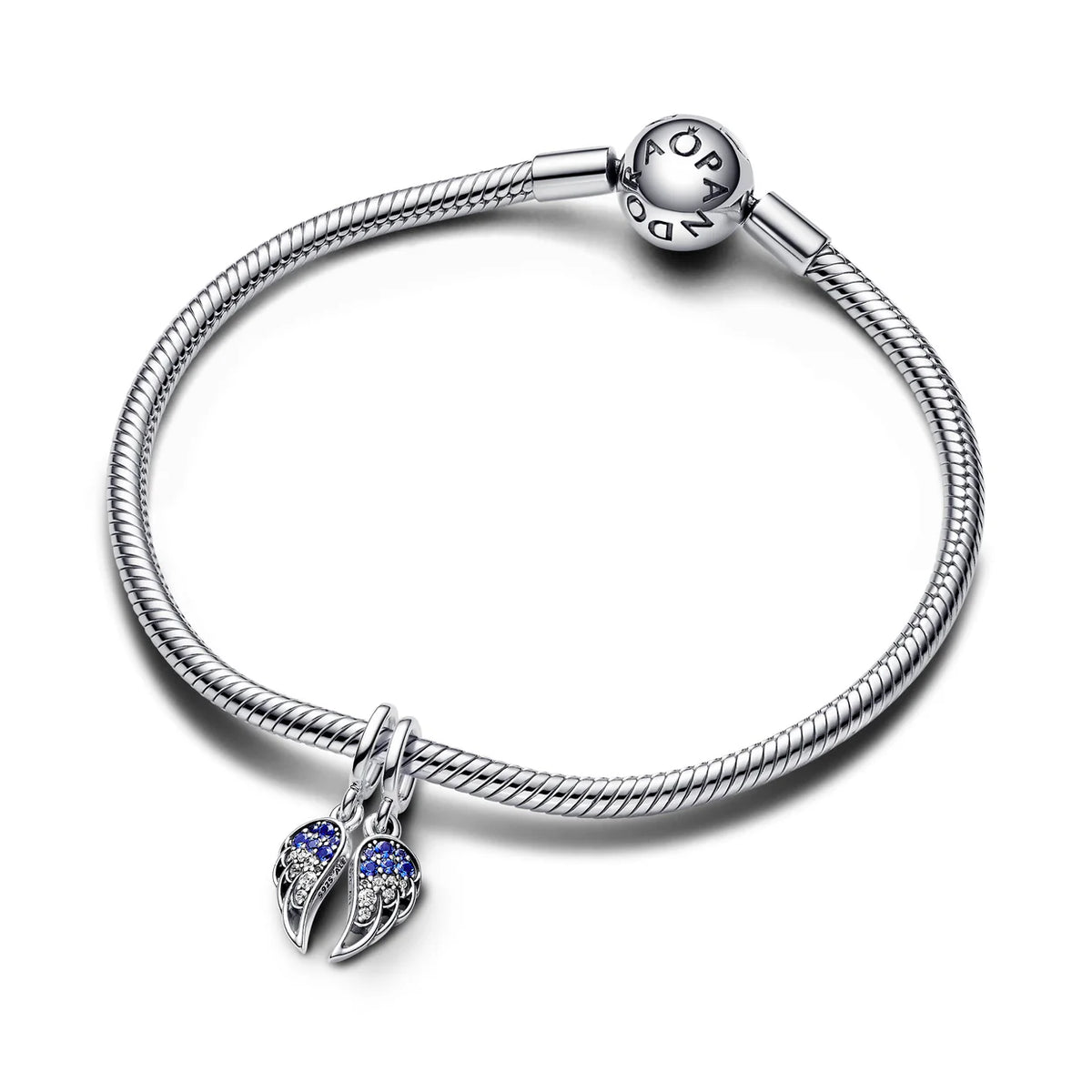 Sparkling Splitable Angel Wings Dangle Charm