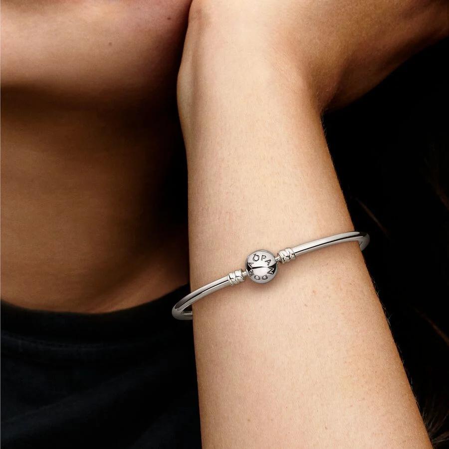 Silver bangle bracelet