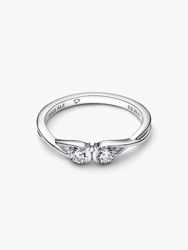 Pandora Infinite Sterling Silver Double-Facing Lab-grown Diamond Ring