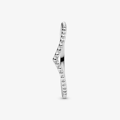 Wishbone silver ring