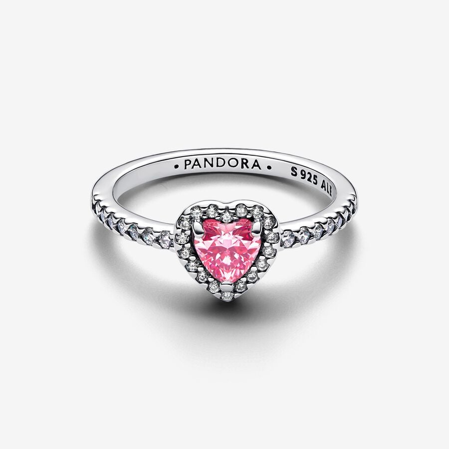 Elevated Pink Heart Ring