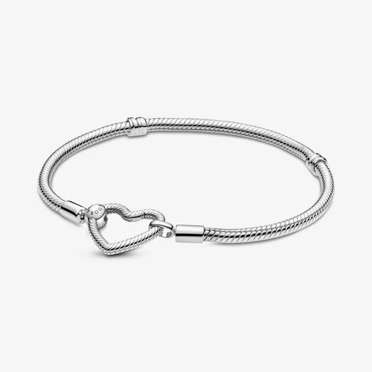 Heart Closure Snake Chain Bracelet