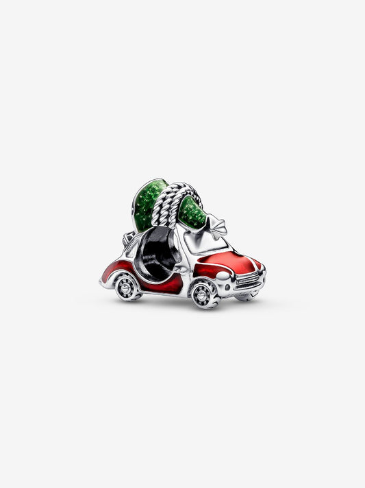 Festive Car & Christmas Tree Charm Sterling silver