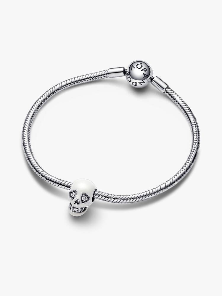 Glow-in-the-dark Sparkling Skull Charm