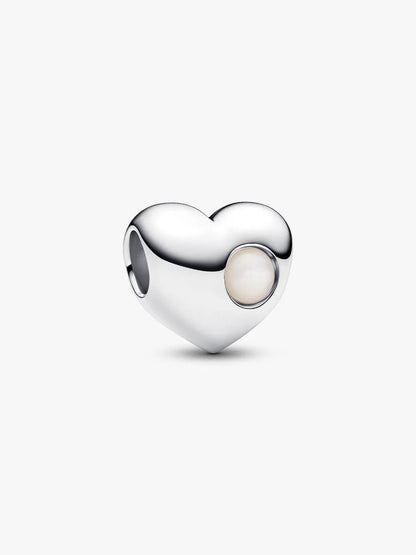 Engravable June Birthstone Heart Charm