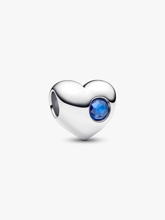 Engravable September Birthstone Heart Charm