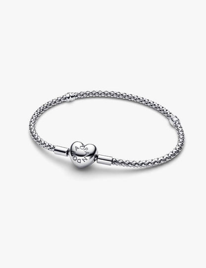 Heart Clasp Studded Chain Bracelet