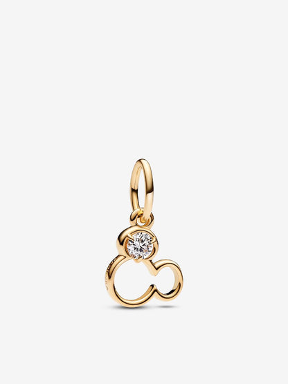 Mickey Mouse Silhouette Charm Necklace Set
