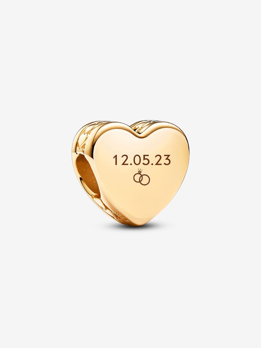 Engravable Heart Charm
14k gold plating