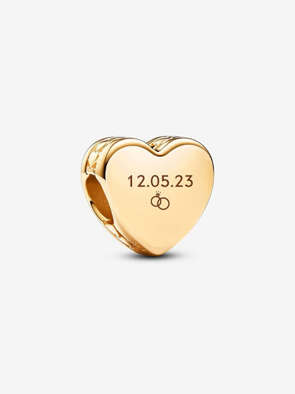 Engravable Heart Charm
14k gold plating