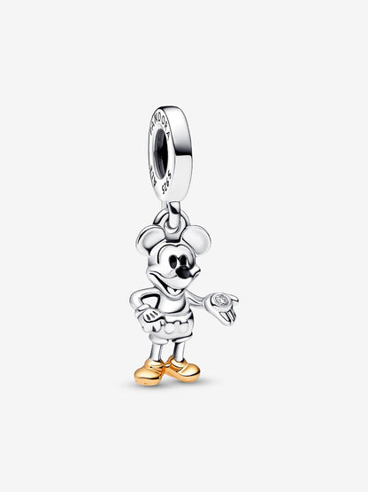 Disney 100th Anniversary Mickey Mouse Lab-grown Diamond Dangle Charm