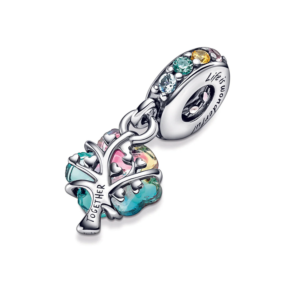 Togetherness Tree Murano Glass Dangle Charm