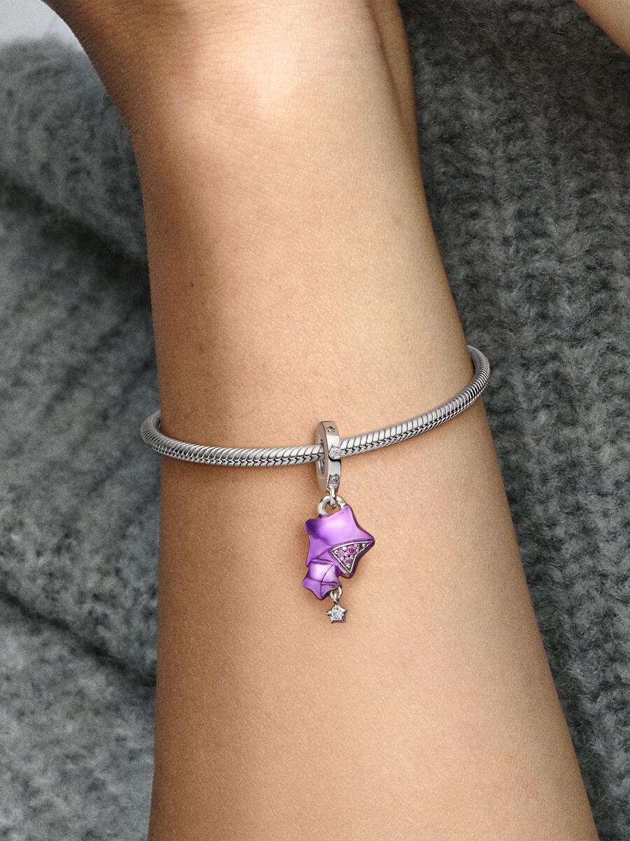Purple Lucky Star Dangle Charm