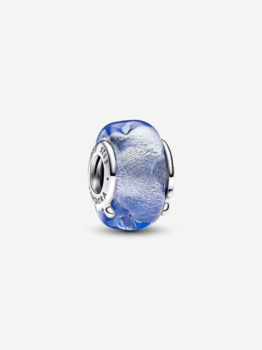 Wavy Blue Murano Glass Charm