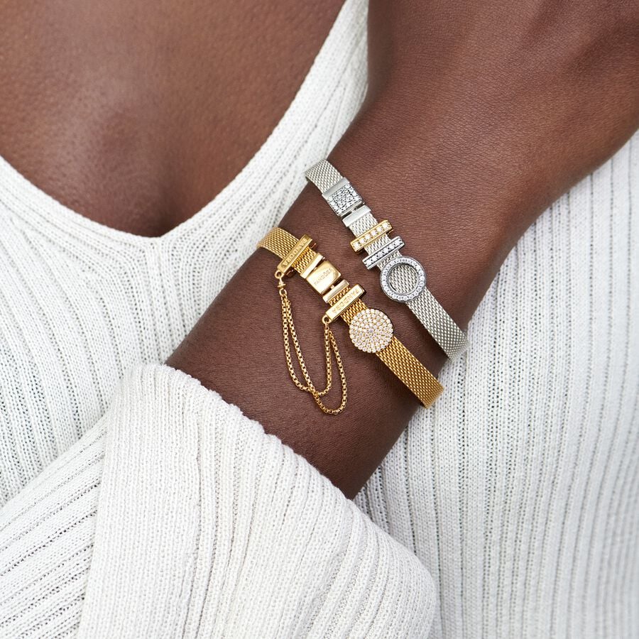 Reflexions bracelet in 14k gold-plated