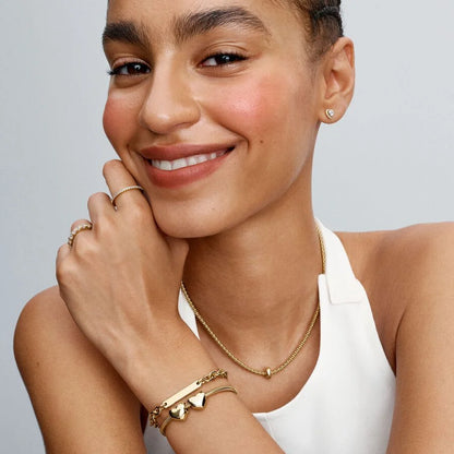 Snake chain 14k gold-plated bracelet