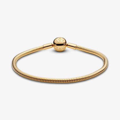 Snake chain 14k gold-plated bracelet