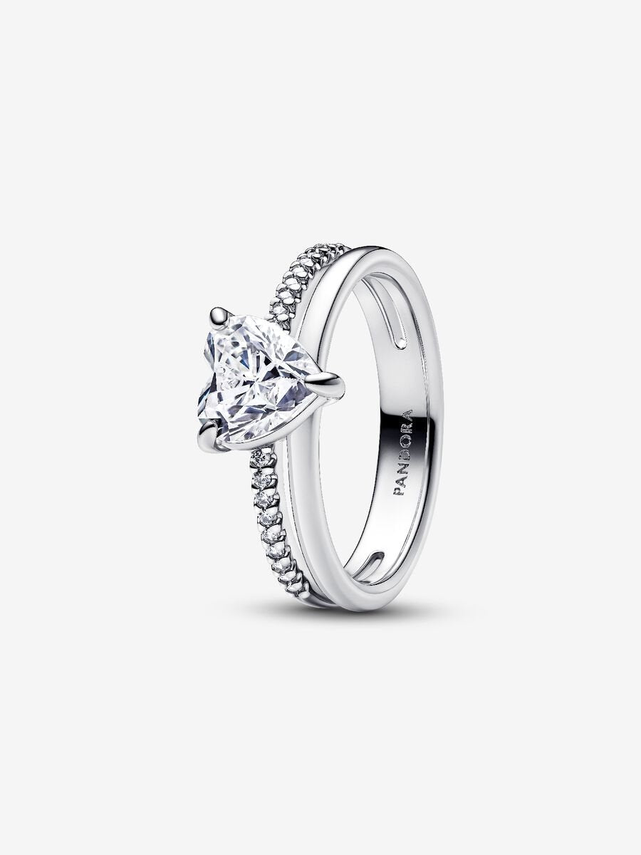 Double Band Heart Ring