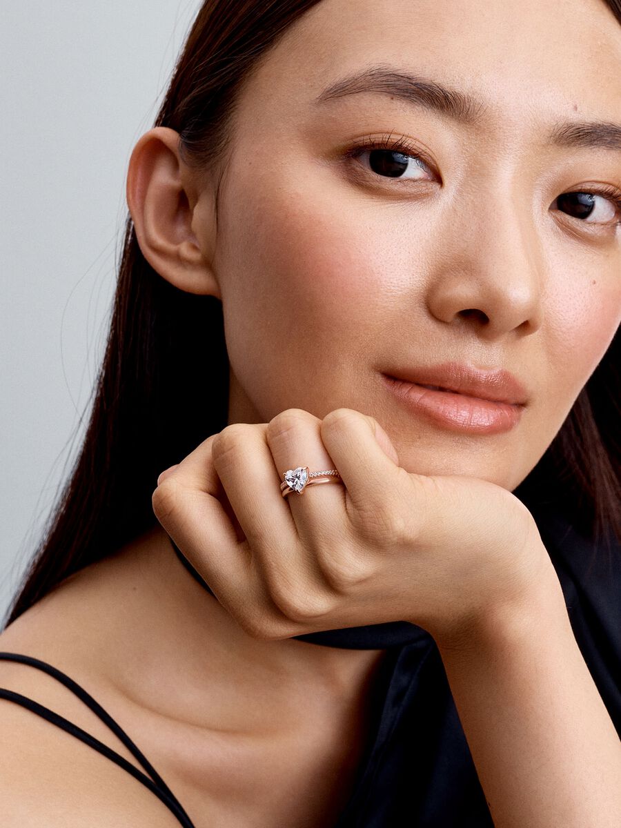 Double Band Heart Ring