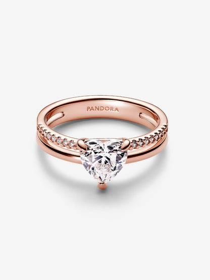 Double Band Heart Ring