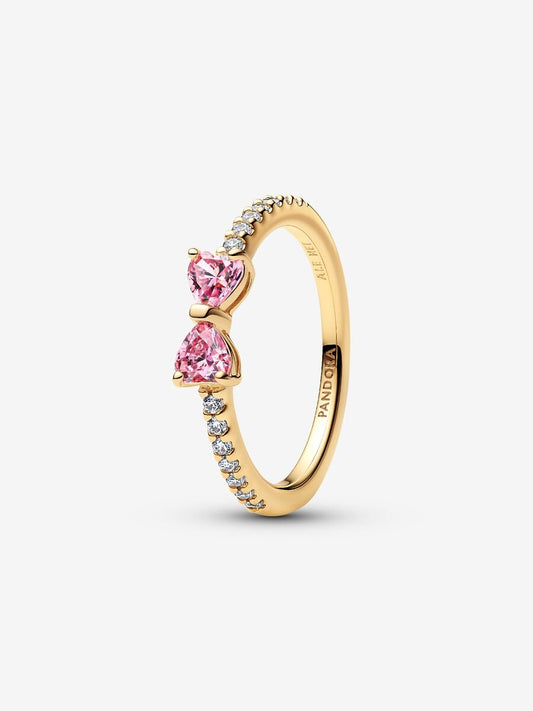 | LIMITED EDITION | Sparkling Pink Bow Ring
14k gold plating