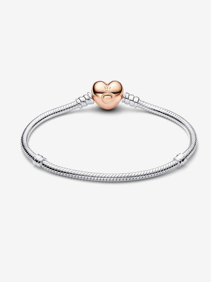 Moments Heart & Snake Chain Bracelet