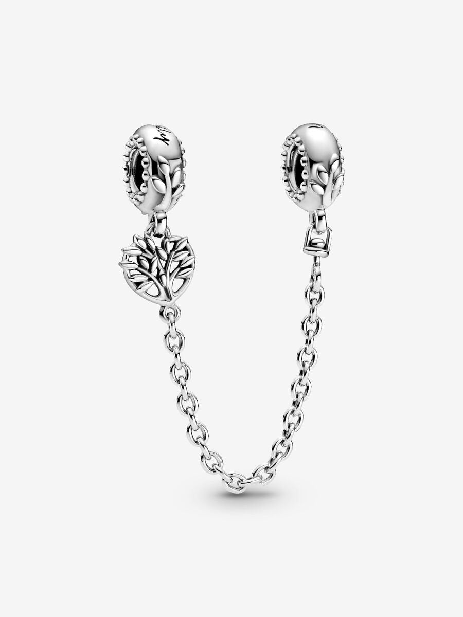 Heart Family Tree Safety Chain Charm