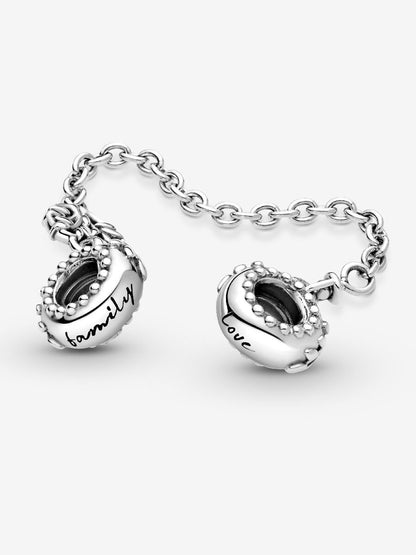 Heart Family Tree Safety Chain Charm