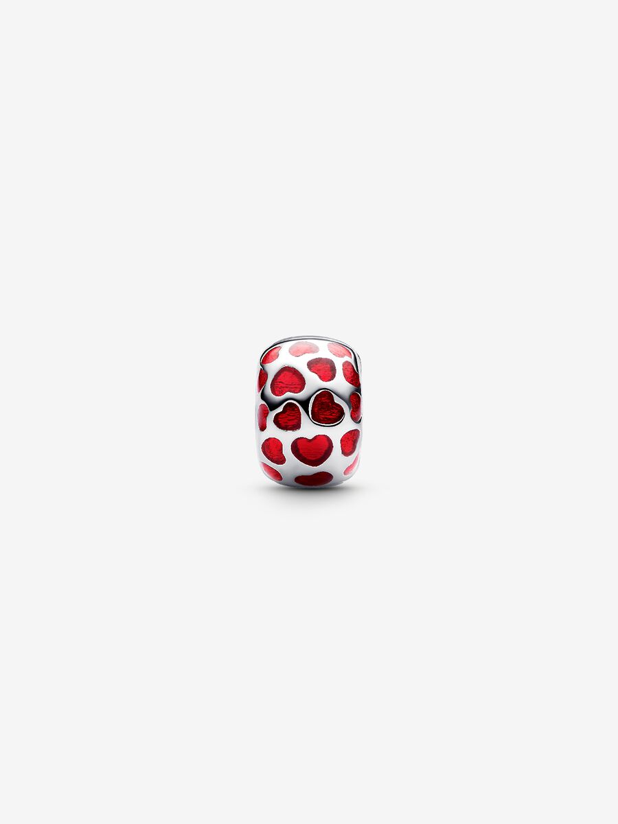 Hearts Round Clip Charm