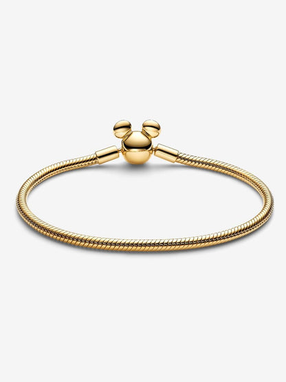 [limited Edition] Disney Mickey Mouse Clasp Moments Snake Chain Bracelet