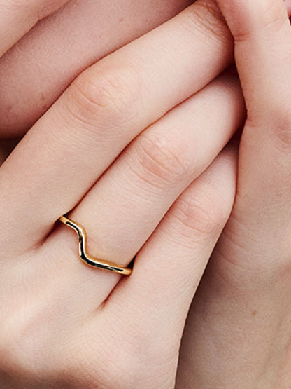 Polished Wave Ring