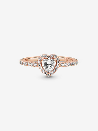 Sparkling Elevated Heart Ring