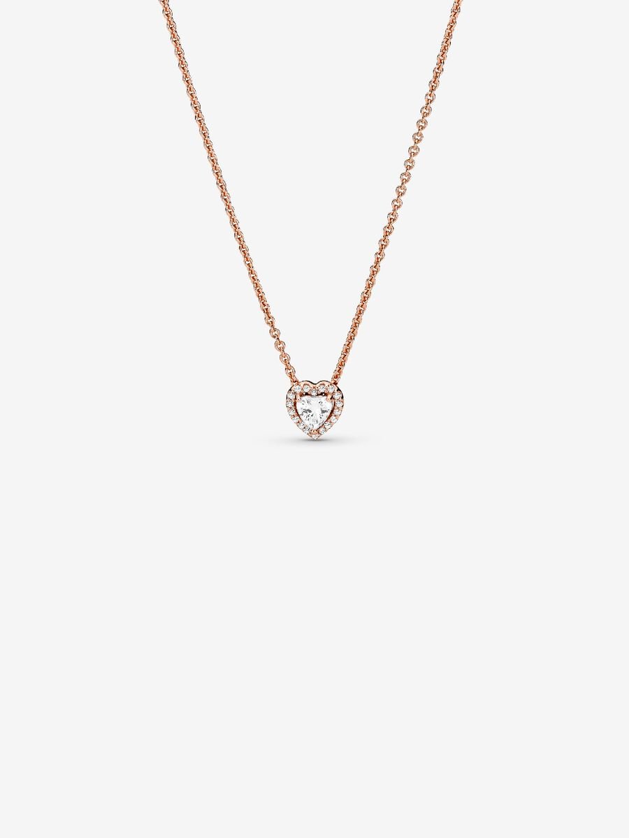 Sparkling Heart Collier Necklace
14k rose gold plating