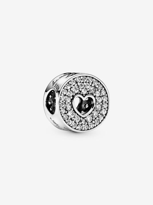 Pavé & Heart Anniversary Charm