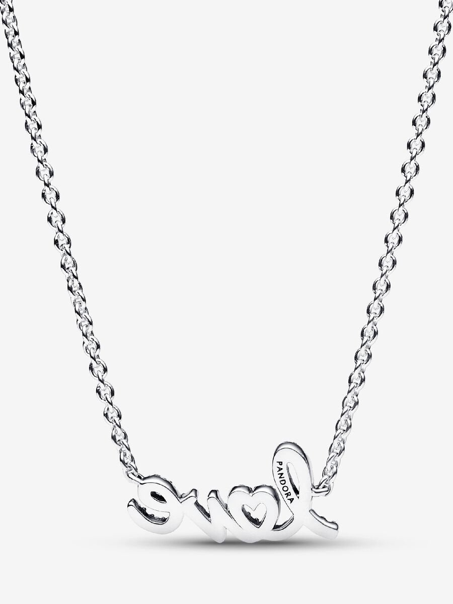 Sparkling Handwritten Love Collier Necklace