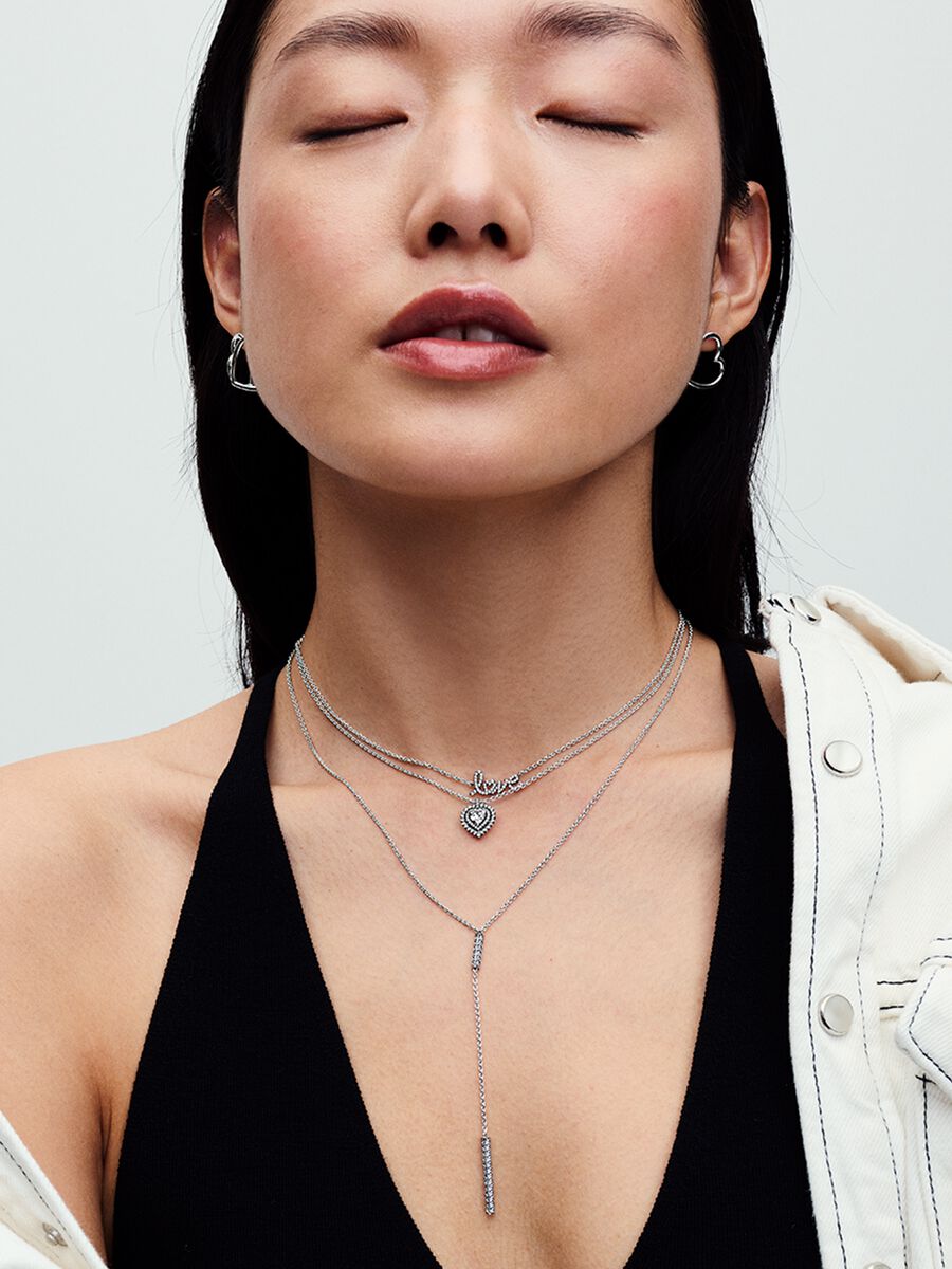 Sparkling Handwritten Love Collier Necklace