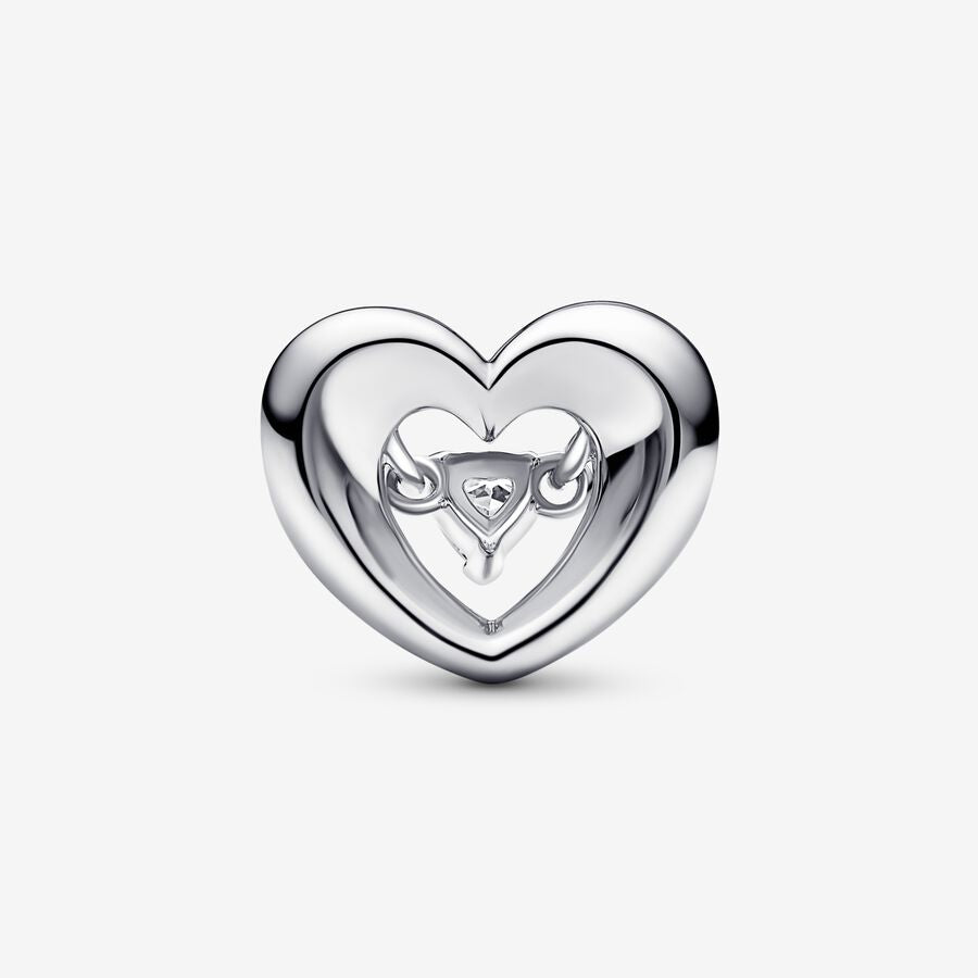 Radiant Heart & Floating Stone Charm