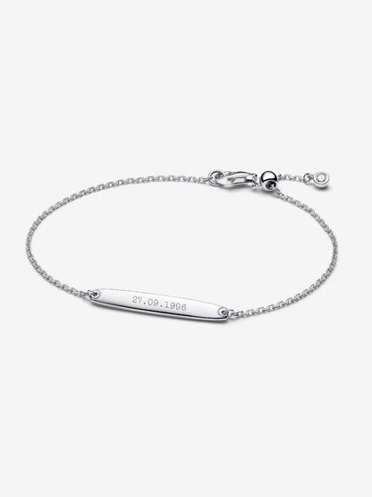 Engravable Bar Chain Bracelet
Sterling silver